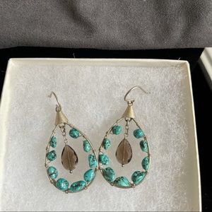 Silpada earrings with turquoise stones